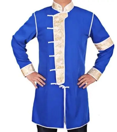 

blue mongolia top for men blue mongolia clothing long sleeve chinese minority clothes for men blue royal costume adults
