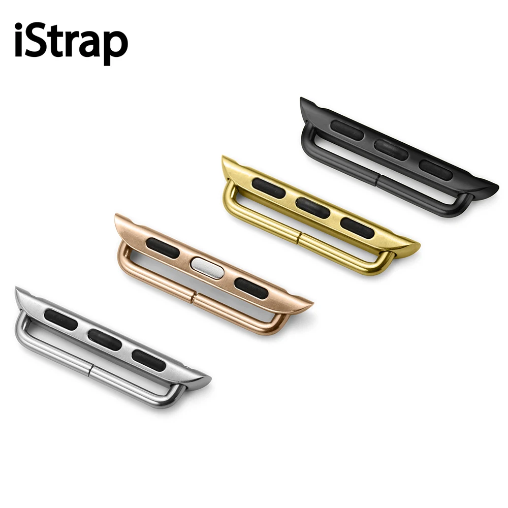 

Top Quality Black Silver Gold for Apple Watch Metal Stainless Steel Adapter Connector Loop for Iwatch Watch Band 38mm or 42mm