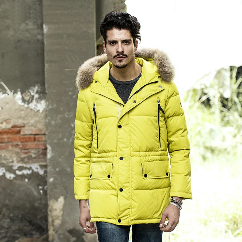 90White Duck Down Jackets Men Thick Warm Winter Duck Down Jacket for