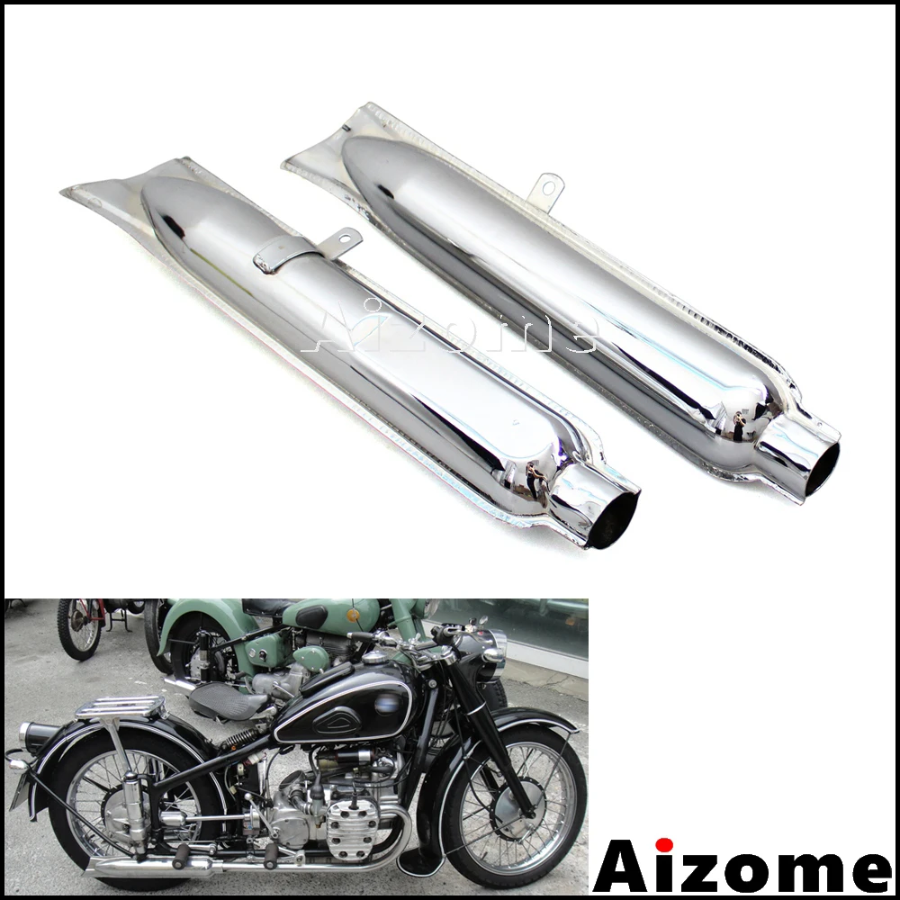 Выхлопные трубы для мотоцикла хромированные выхлопные BMW K750 M1 M72 R71 R12 Dnepr MT12