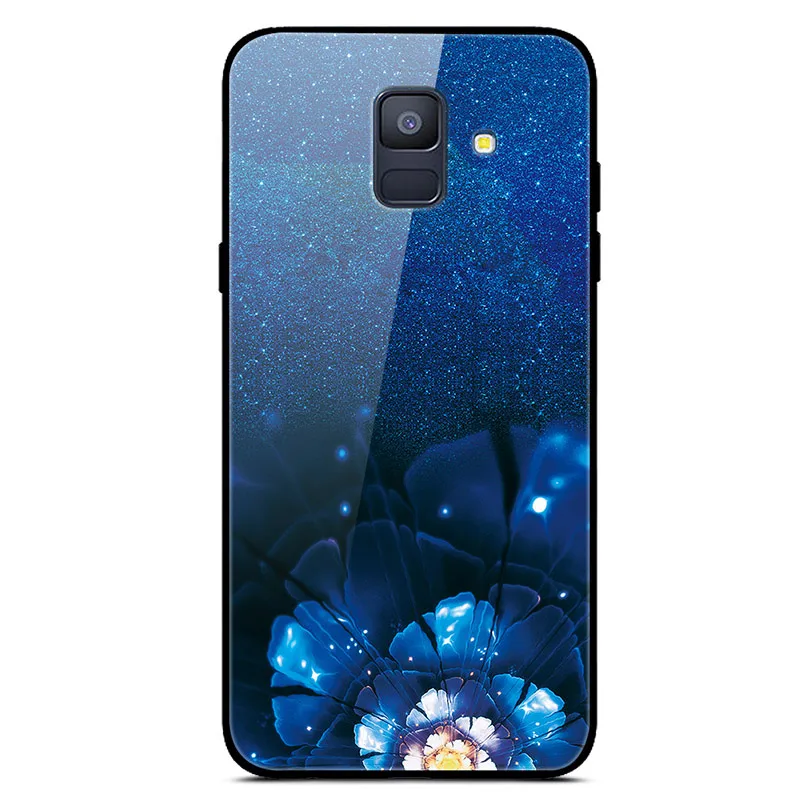 Чехол из закаленного стекла для Coque samsung A6 Plus, Мягкий бампер, 3D печать, чехол для samsung Galaxy A6 Plus A6, чехол для телефона - Цвет: 11