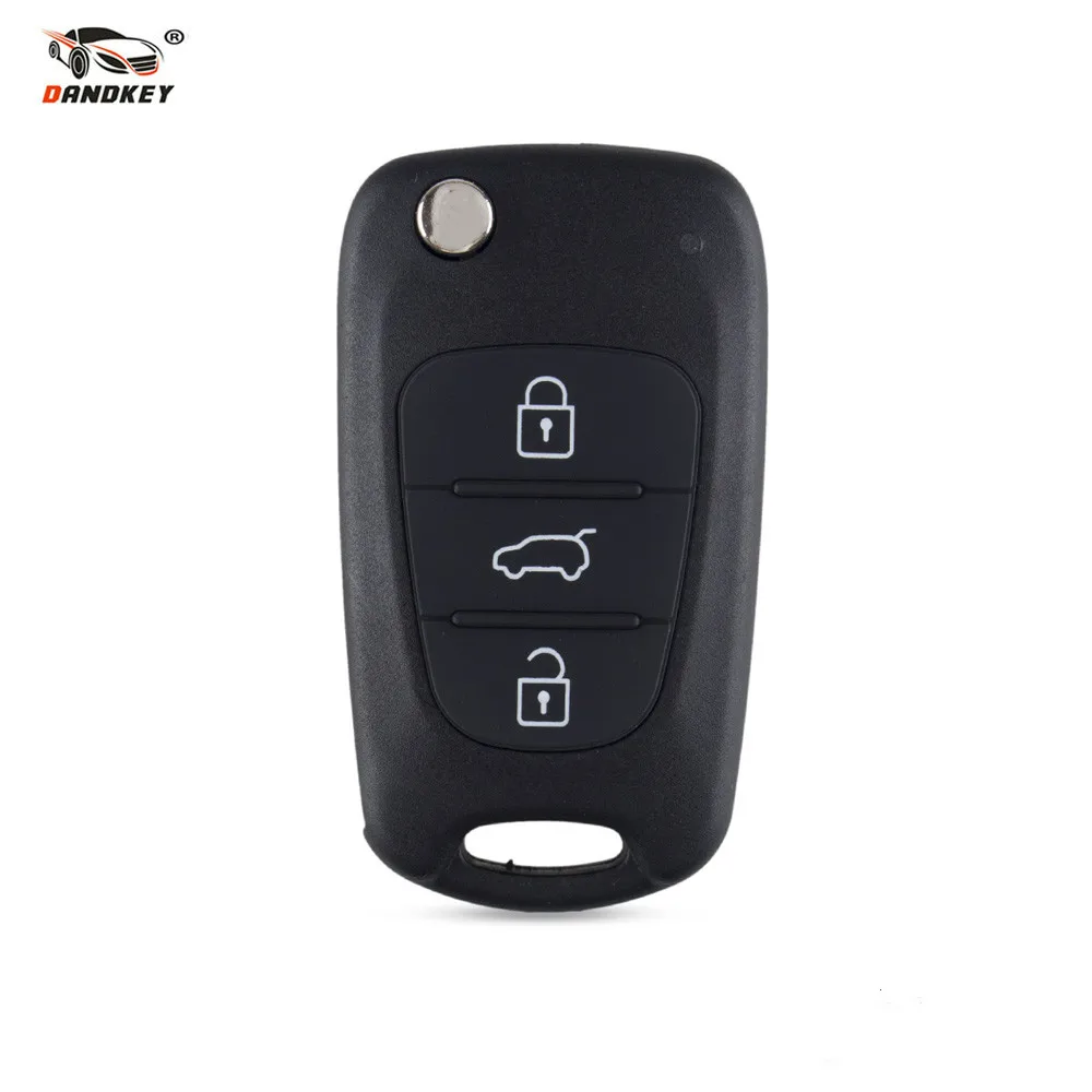 

Dandkey 3 Buttons Remote Flip Key Shell Cover Case For Hyundai Kia Keyless Entry Fob Cover Car Alarm Housing