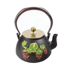 Горячий 1.2L Южный японский чугунный чайник расписанный вручную чайник Улитка кунг-фу чайник