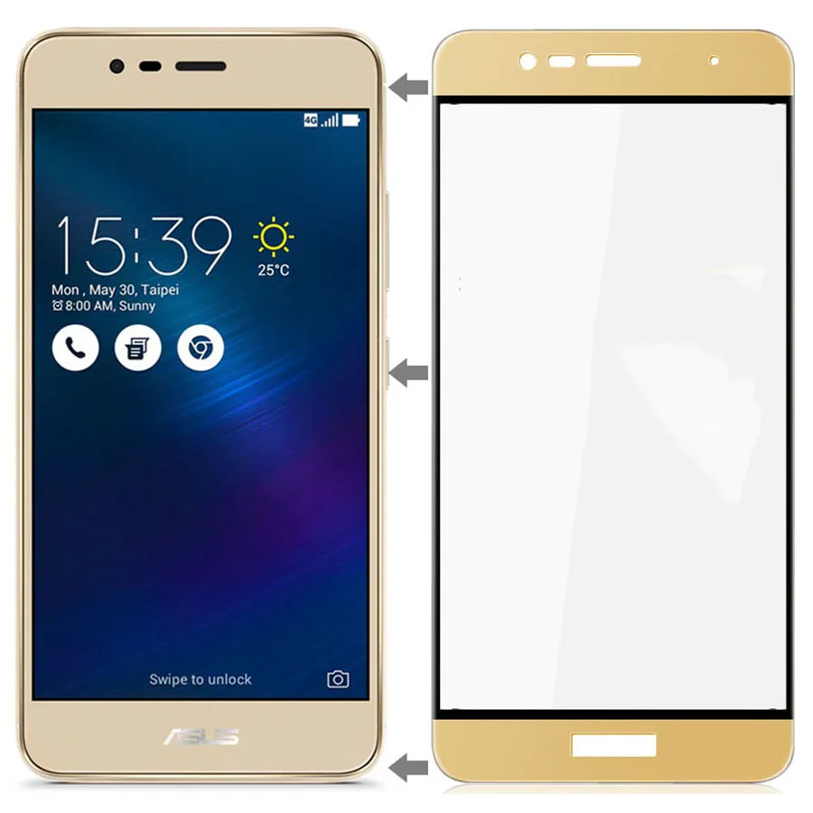 2 шт./лот полный охват Экран Protector для Asus Zenfone 3 Max zc520tl защитный Плёнки закаленное