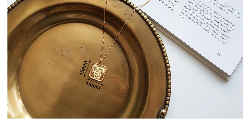 Delicate 925 Sterling Sliver Roman Coin Pendant Necklaces for Women Vintage Gold Disc Chokers Necklace Minimalist Jewelry Bijoux (9)