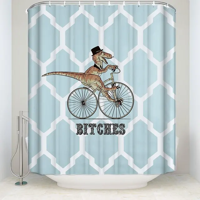 Home Geometry Pattern Shower Curtains Dinosaur Bicycle Es Funny Home Geometry Pattern Shower Curtains Dinosaur Bicycle Es Funny Design Bathroom