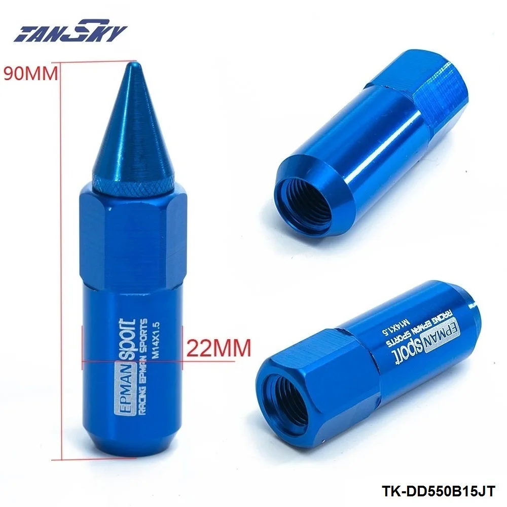 20 шт. M14X1.5 шипованные гайки расширенный тюнер 60 мм колеса/обода для Honda Acura TK