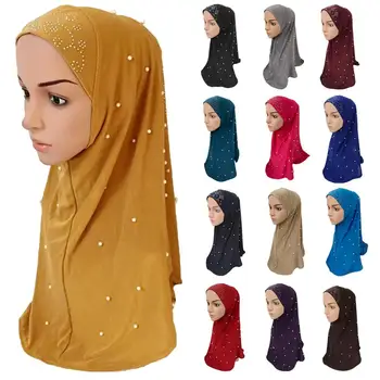 

Muslim Women Beaded Hijab Long Scarf Turban Headscarf Headwear Wrap Arab Ramadan Islamic Shawl Stole Head Neck Cover Fashion New