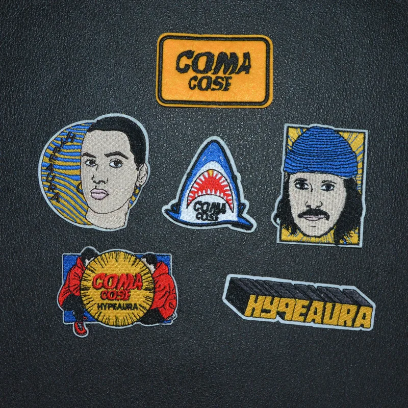 

Yicai 1 PCS Embroidered iron on caps jacket band Patches