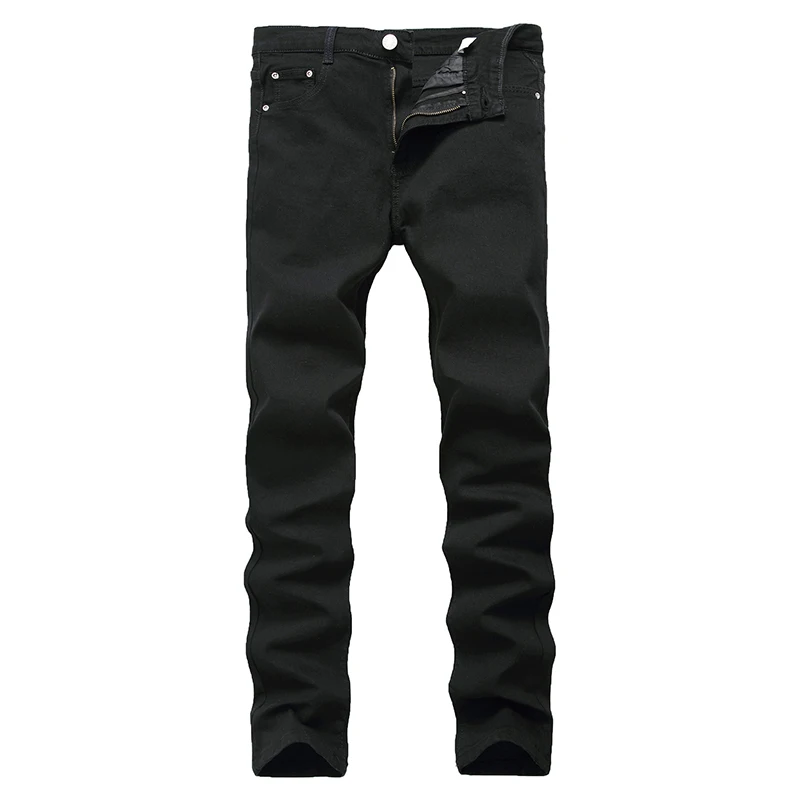 

Black Men's Jeans Men Casual Torn Jeans Brand-clothing Straight Pants Skinny Biker Jeans Loose Waist Long Trousers Size 27-42