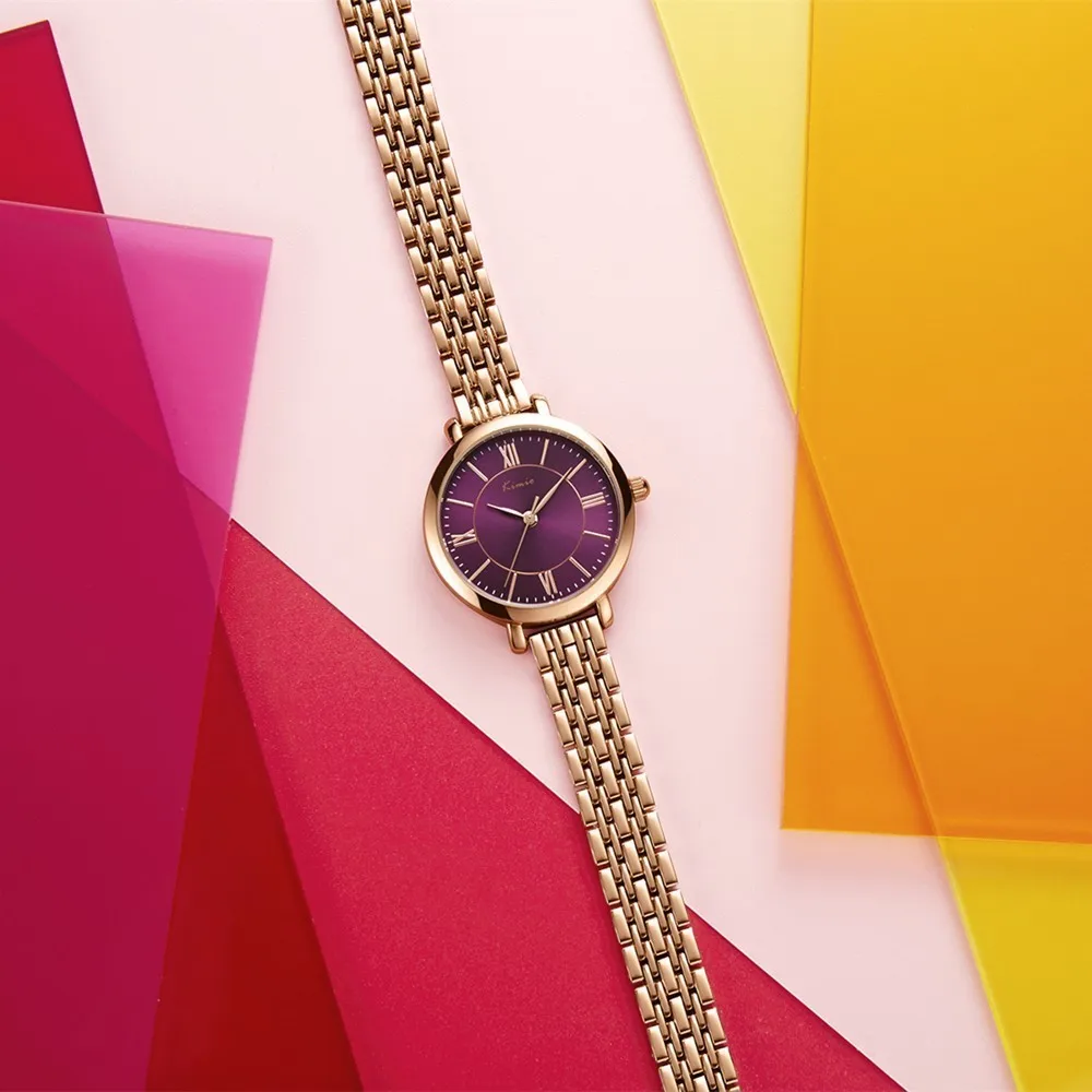KIMIO Simple Roman Numerals Dial Rose Gold Bracelets For Women Luxury Brand Watch Women Quartz Womans Watch Ladies Wrist Watches KIMIO Simple Roman Numerals Dial Rose Gold Bracelets For Women Luxury Brand Watch Women Quartz Womans Watch Ladies Wrist Watches