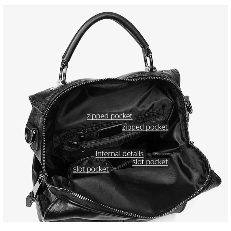 POMELOS Fashion Women Backpack New Arrival Backpack For Women Black High Quality Synthetic Leather Backpack Women Back Pack