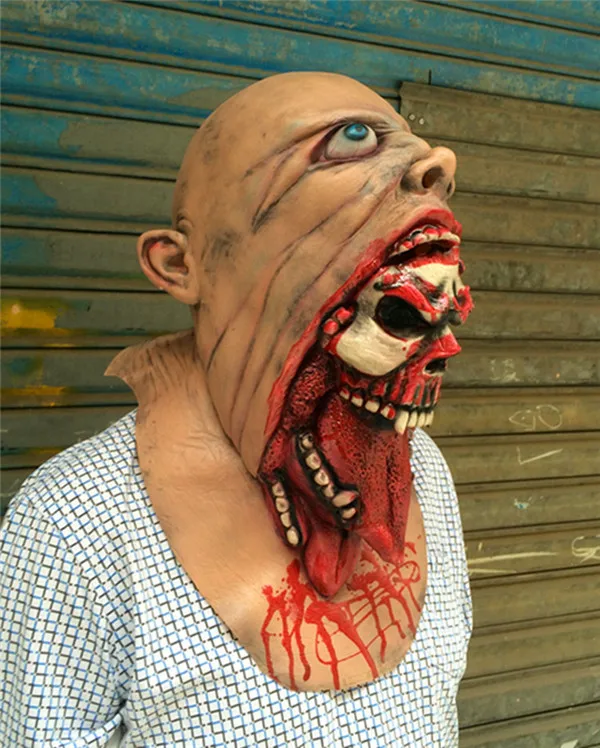 Zombie Mask Soft Rubber Evil Ghost Rot Scary Halloween Party Costume Dress up Gifts - 3
