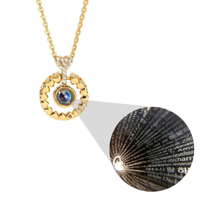 

100 Language I Love Necklace 2019 Fashion Necklace for Her Women Love Necklace Wholesale Sales Statement Necklace Pendant