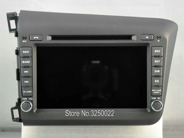 Excellent Android 9.0 Car Dvd Navi Player FOR HONDA CIVIC 2012 audio multimedia auto stereo support DVR WIFI DAB all in one 1
