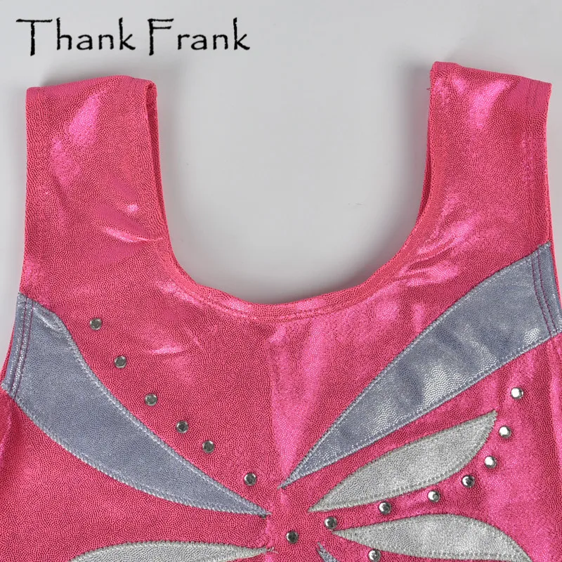 Children Gymnastics Leotard Girls Metallic Pink Tank Ballet Leotards Kids Rhinestone Classical Ballet Dress Dance Costume TF1015 Children Gymnastics Leotard Girls Metallic Pink Tank Ballet Leotards Kids Rhinestone Classical Ballet Dress Dance Costume TF1015