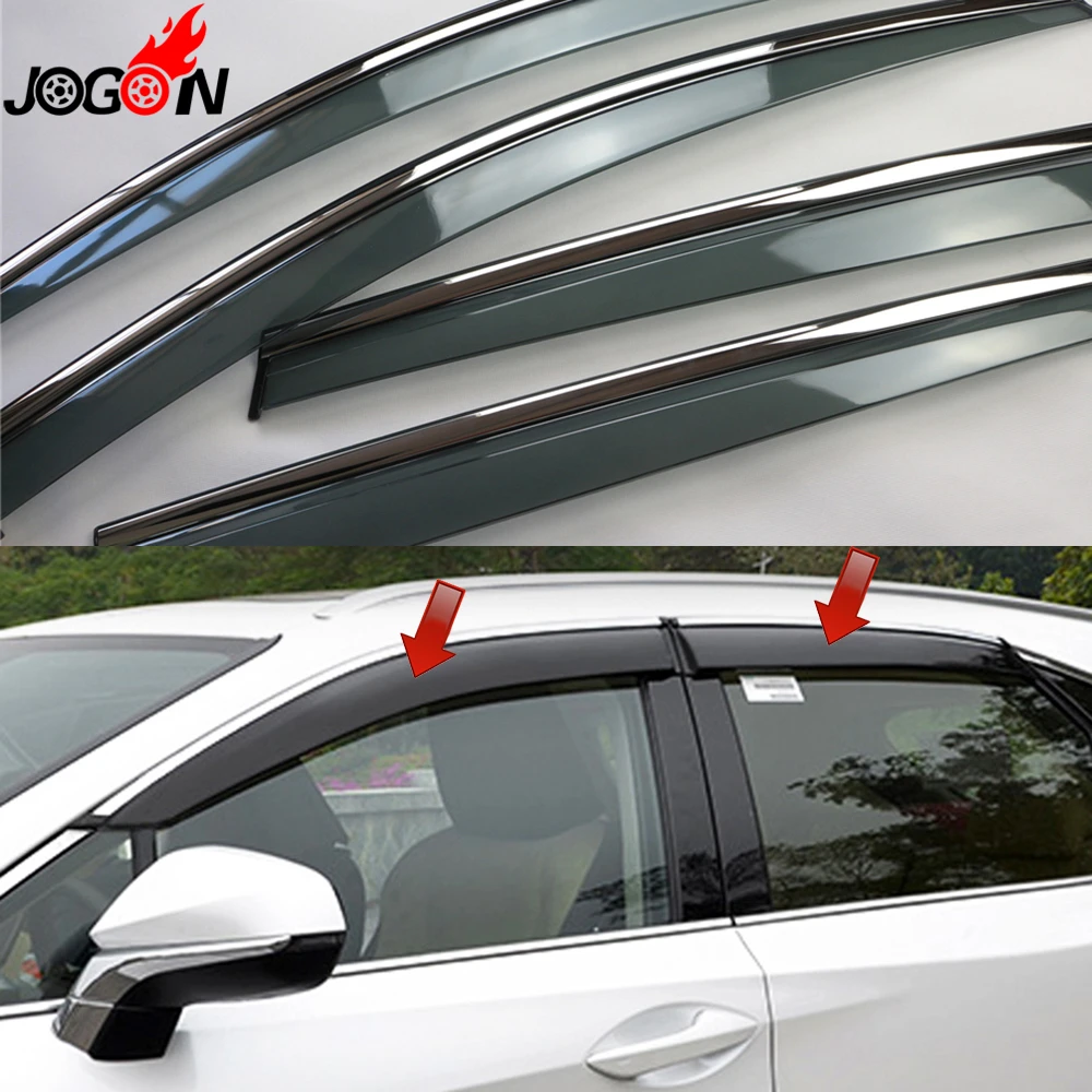 

For Lexus RX AL20 RX200t RX350 RX450h 2016 2017 Window Sun Rain Visors Vent Shade Deflector Guard Weather Shield 4PCS
