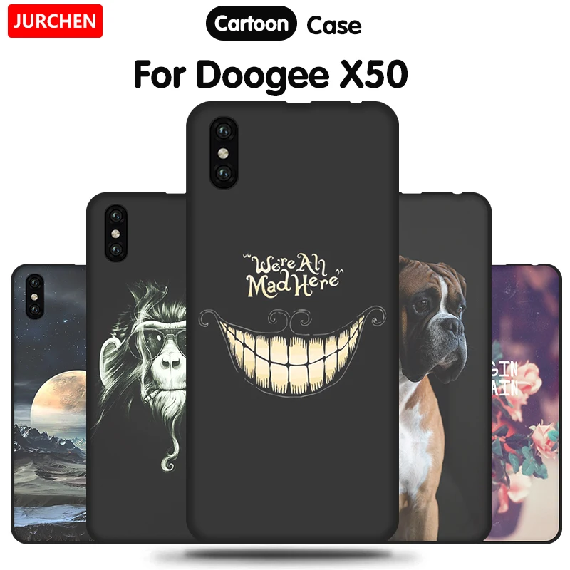 

JURCHEN Phone Case For Doogee X50 Case Cover Cartoon Cute Printed TPU Matte Soft Silicone Cover For Doogee X50 Case 2018 5.0"