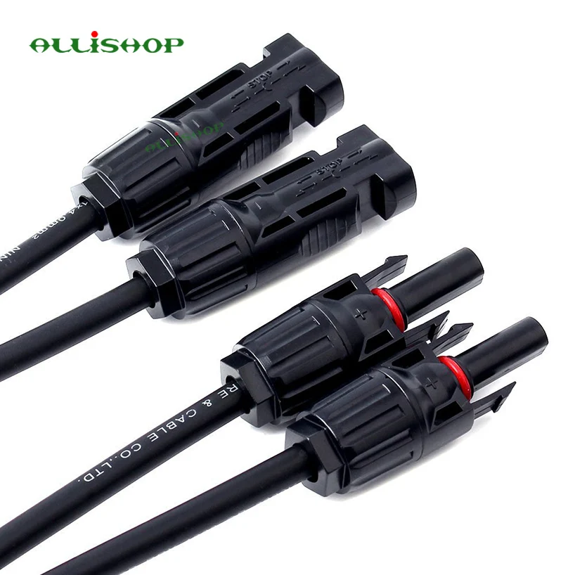 parallel mc4 solar panel connectors connector connection branch pair cable wire adapter kit plug