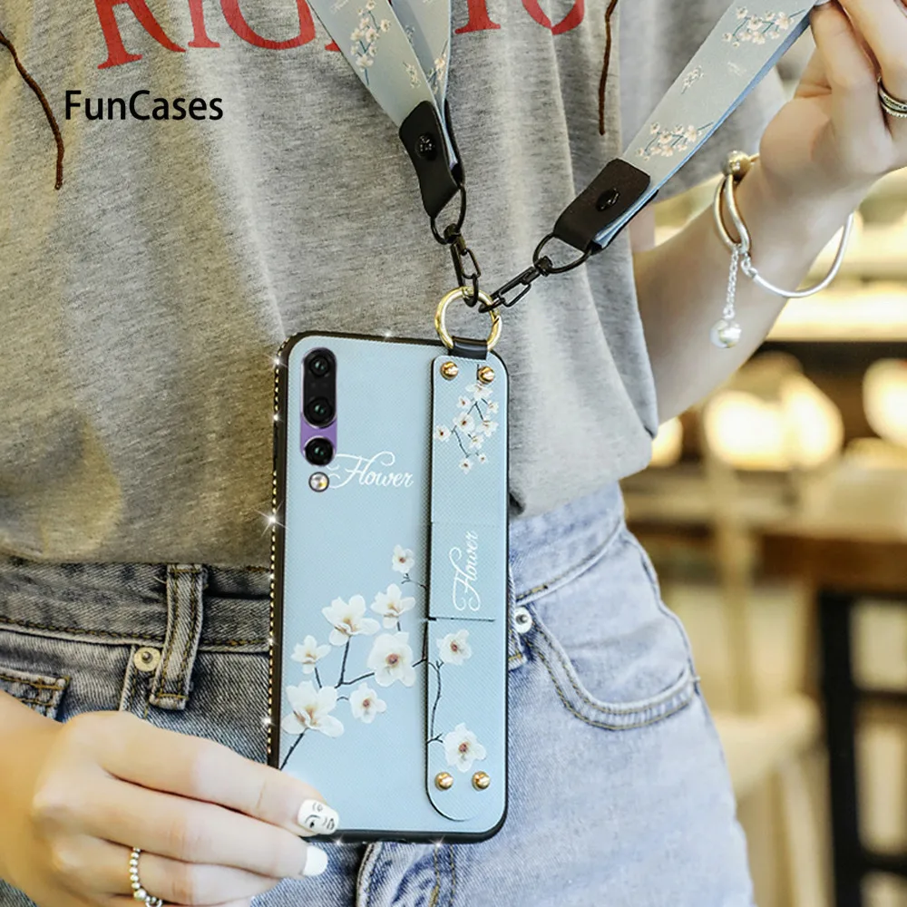 Чехол для huawei mate 20 Lite, силиконовый чехол на запястье, подставка для huawei Y9 Y7 Pro mate 20 Pro Nova 3 3I 4