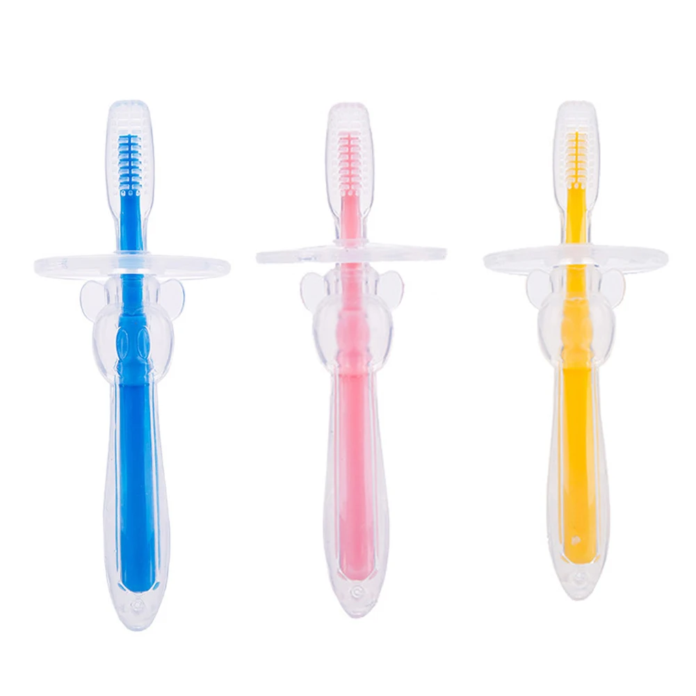 1 Set Safety Silicone Baby Toothbrush Training Chew Cleaning for Infant