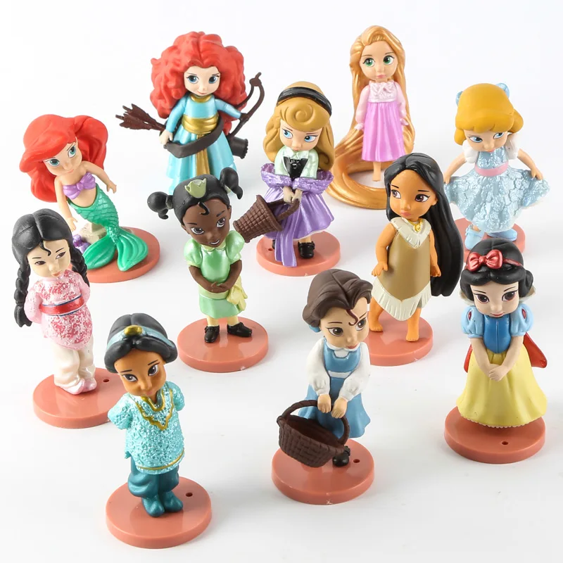 Фигурки Принцессы Disney 11 шт./лот Q Posket игрушки Холодное сердце Эльза Анна Мулан