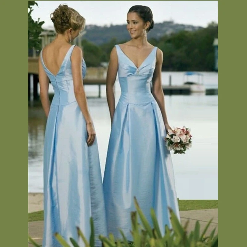 2015 Concise A Line Taffeta font b Bridesmaid b font font b Dresses b font With
