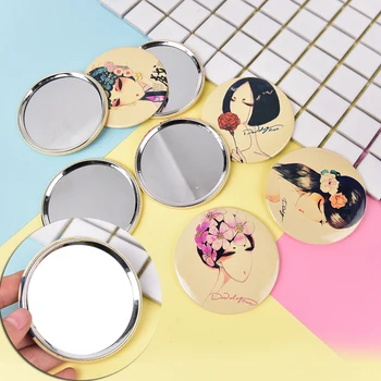 

1pcs Mini Pocket Makeup Mirror Cute Girl Cosmetic Compact Mirrors Espelho De Maquiagem Espejos De Bolsillo Random Color