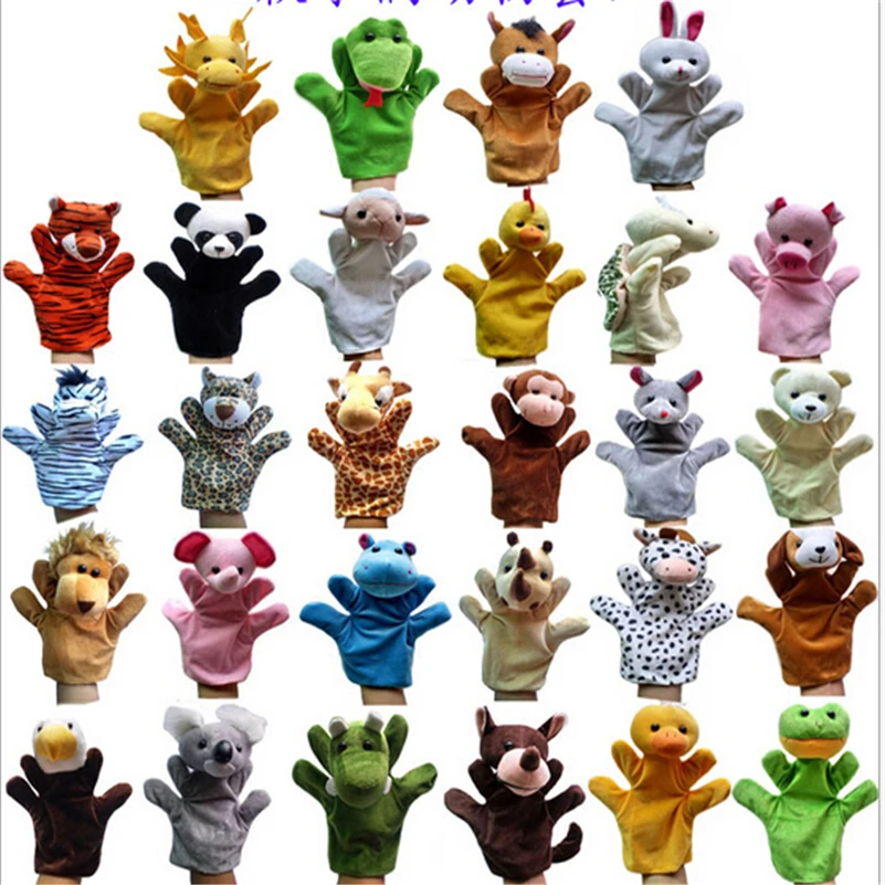 

EMS DHL Wholesale 28PCS Cute Learning Plush Toy Children Kawaii Speaking Animal Puppet Kids Hand Puppet New Christmas Gifts J814