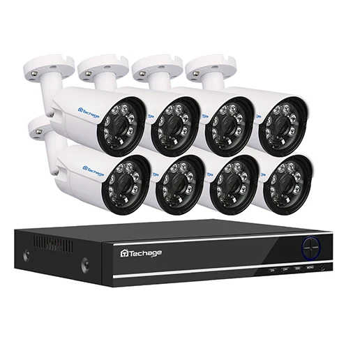 Techage XMeye 8CH 4.0MP AHD DVR камера комплект 4MP HDMI ночного видения P2P камера видеонаблюдения системы безопасности CCTV комплекты 2 ТБ HDD - Цвет: Белый