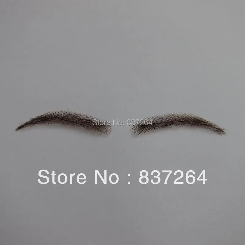 custom whole sale false eyebrow 0117 hand made human hairr hand knot