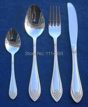 

2239G Stainless Steel Gold-plating Flatware set 24pcs / Cutlery set / Dinner Knife,fork,spoo/ Tableware / Gift of Promotion
