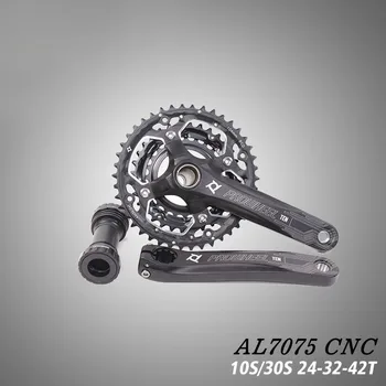

Mtb Crankset Bicycle Chainwheel BB68 72 Bike Hollow Crank Set 24-32-42T 10S 30S Crank 170mm BCD104 T6 Chain Ring Toothed Disc