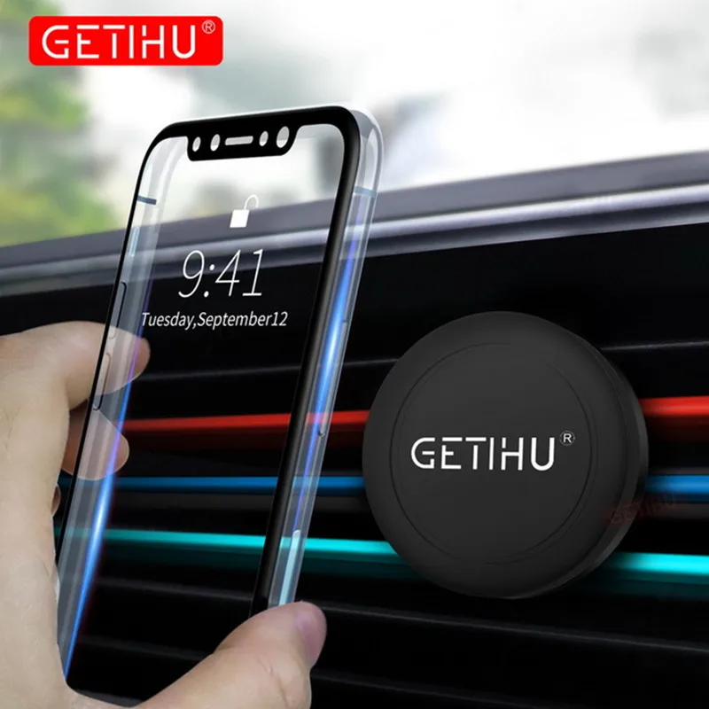 Универсальный магнитный автомобильный держатель GETIHU, мини держатель на вентиляционное отверстие, магнитный держатель для мобильного телефона для iPhone, ipad, gps, подставка, поддержка samsung
