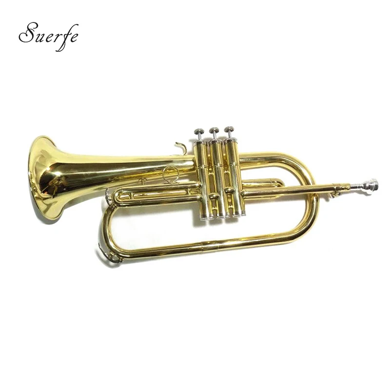 Bb Flugelhorn с оболочкой мундштук желтый латунный флюgelhorn музыкальные инструменты|brass