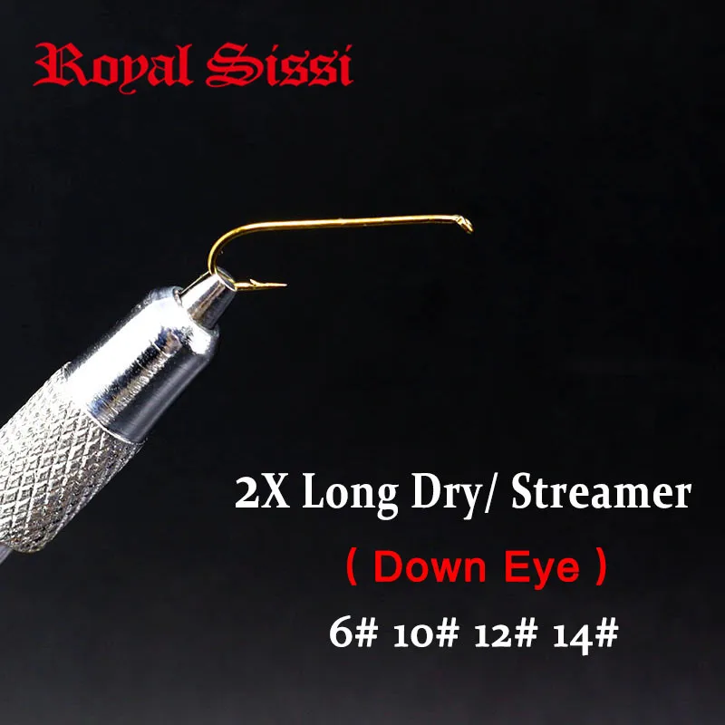 

4sizes 40pcs/pack streamer hooks/ 2X length dry fly hooks No.6# 10# 12# 14# sproat bend long shank hooks for dry& streamer flies