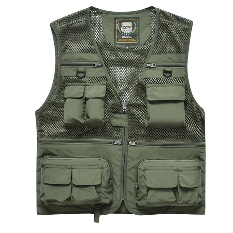 New Arrival Multi-pockets Photography Cameraman Vest 68 - Цвет: Армейский зеленый