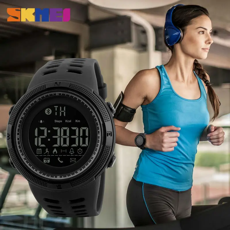 SKMEI Smart Watch Men Chrono Calories 5Bar Waterproof Sport Watches Men Call Reminder Bluetooth Digital Watch reloj hombre 1250
