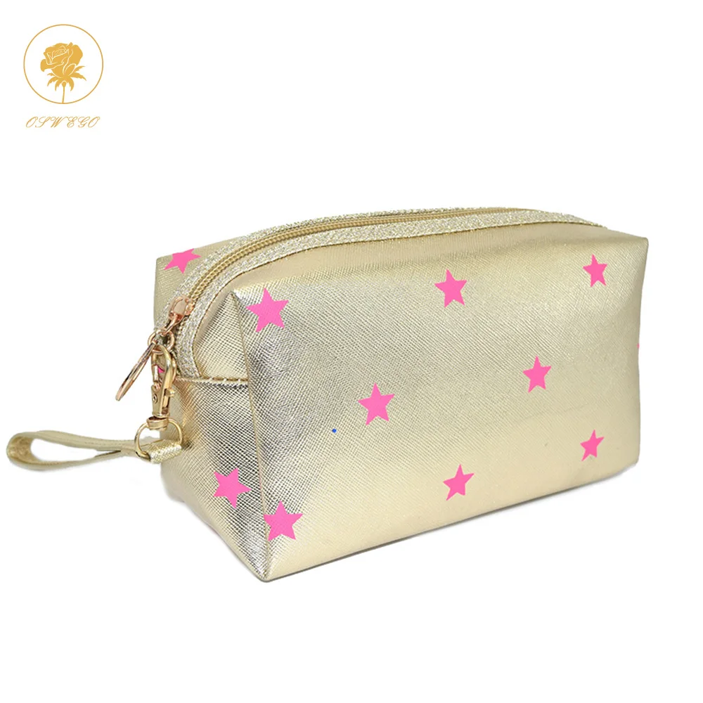 

OSWEGO Makeup Bag Travel Organizer Women Small Cosmetic Bag Portable Zipper Clutch Fashion Make up Women Bag 2018