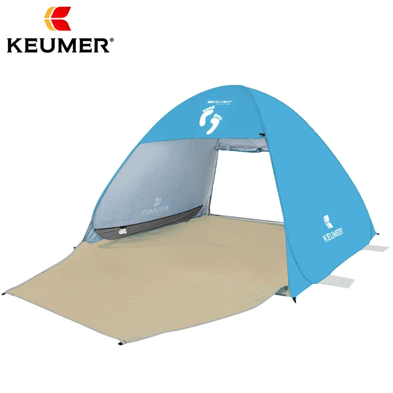 Barraca de Praia Instant Pop up Cabana 2 4 Pessoa Camping Caminhadas Pesca Picnic Anti uv Praia Tenda Sol Abrigo Dossel Quick Configurar 4 Esporte e Lazer
