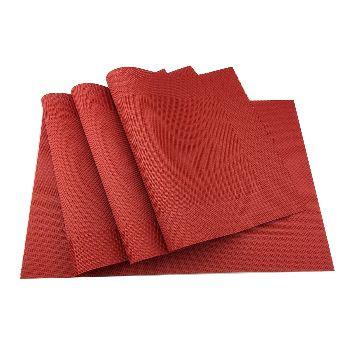

4pcs/lot Red Waterproof Table Cloth Pad Slip-Resistant Pad Disc Pads Placemat Pad Black Decorations Table Mat Exquisite TB Sale