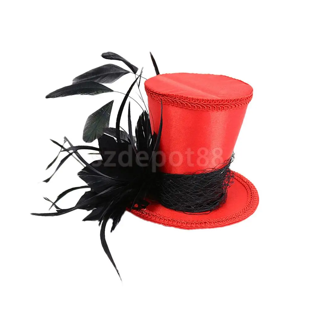 Винтаж перо чародей топ шляпа Свадьба Ascot гонки вечерние женские Свадебный костюм нарядное платье