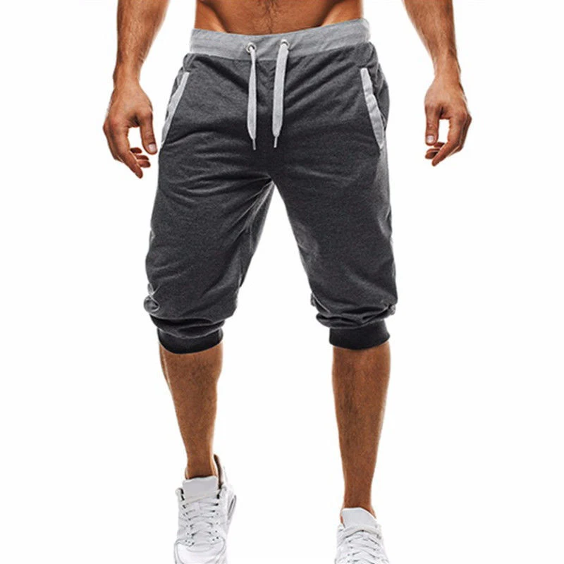 Men's Baggy Jogger Casual Slim Harem Shorts Soft 3/4 Trousers Fashion ...