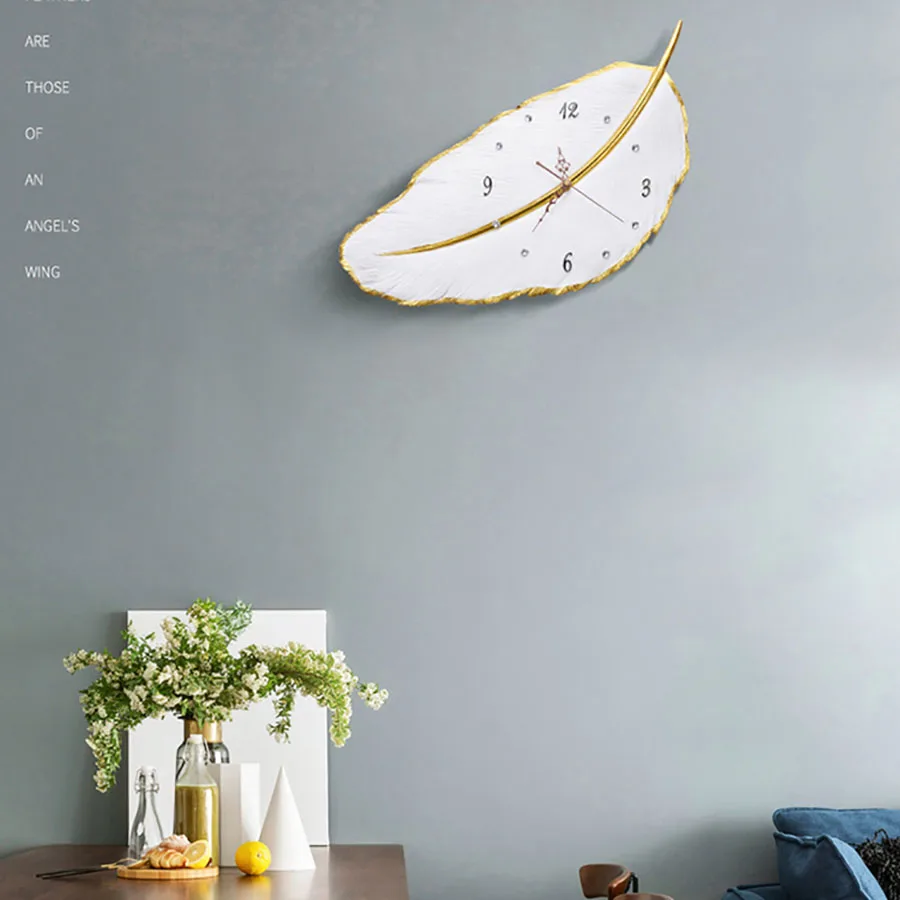 Nordic Living Room Wall Clock Mute Decorative European Clock Silent Round Wall Clock Wall Watches Home Decor Mechanism 50Q317