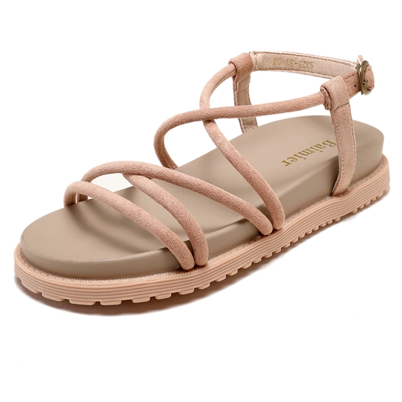 النساء الصنادل 2019 السيدات الصيف صنادل طراز جلاديتور أحذية منصة النساء أحذية لينة شقة نعال شاطئ sapatos zapatillas موهير