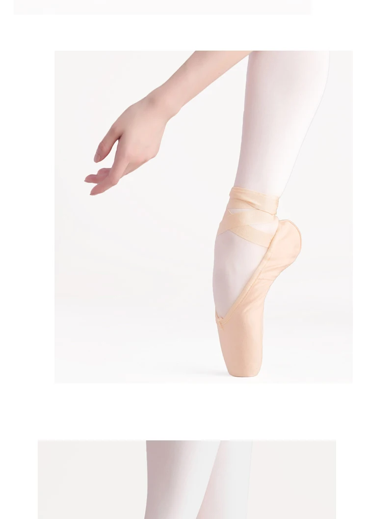 Профессиональный Атлас парусиновые танцевальные Балетные пуанты обувь для девочек взрослых женщин балетные туфли