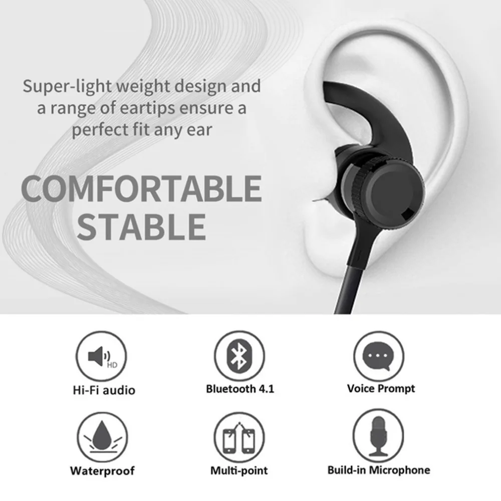 YF E530 Waterproof Neck Hanging Earphone Wireless HD Stereo Earbuds