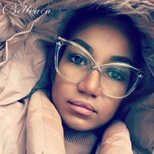 Bellcaca, оптическая оправа для очков, женские модные очки по рецепту, простые очки кошачий глаз, оправа для очков с прозрачными линзами, BC804