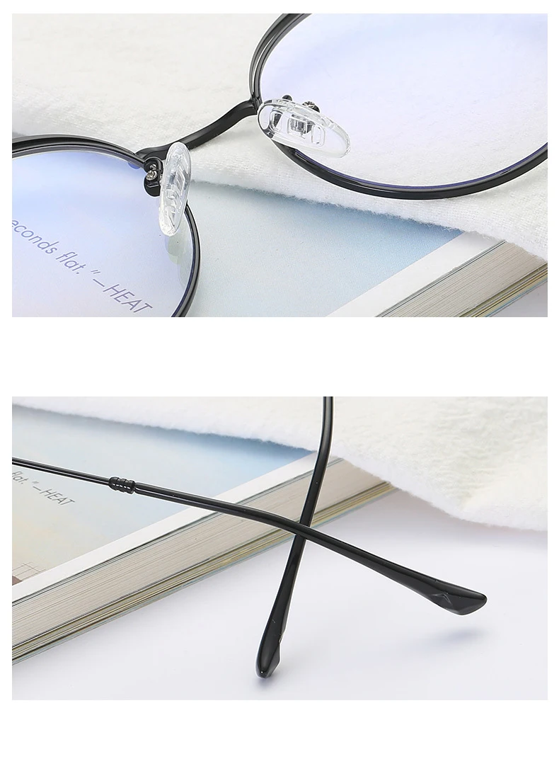 Стильная и красивая круглая оправа анти-Blu-ray очки ретро тренд металлические очки оправа для мужчин и женщин литературное плоское зеркало