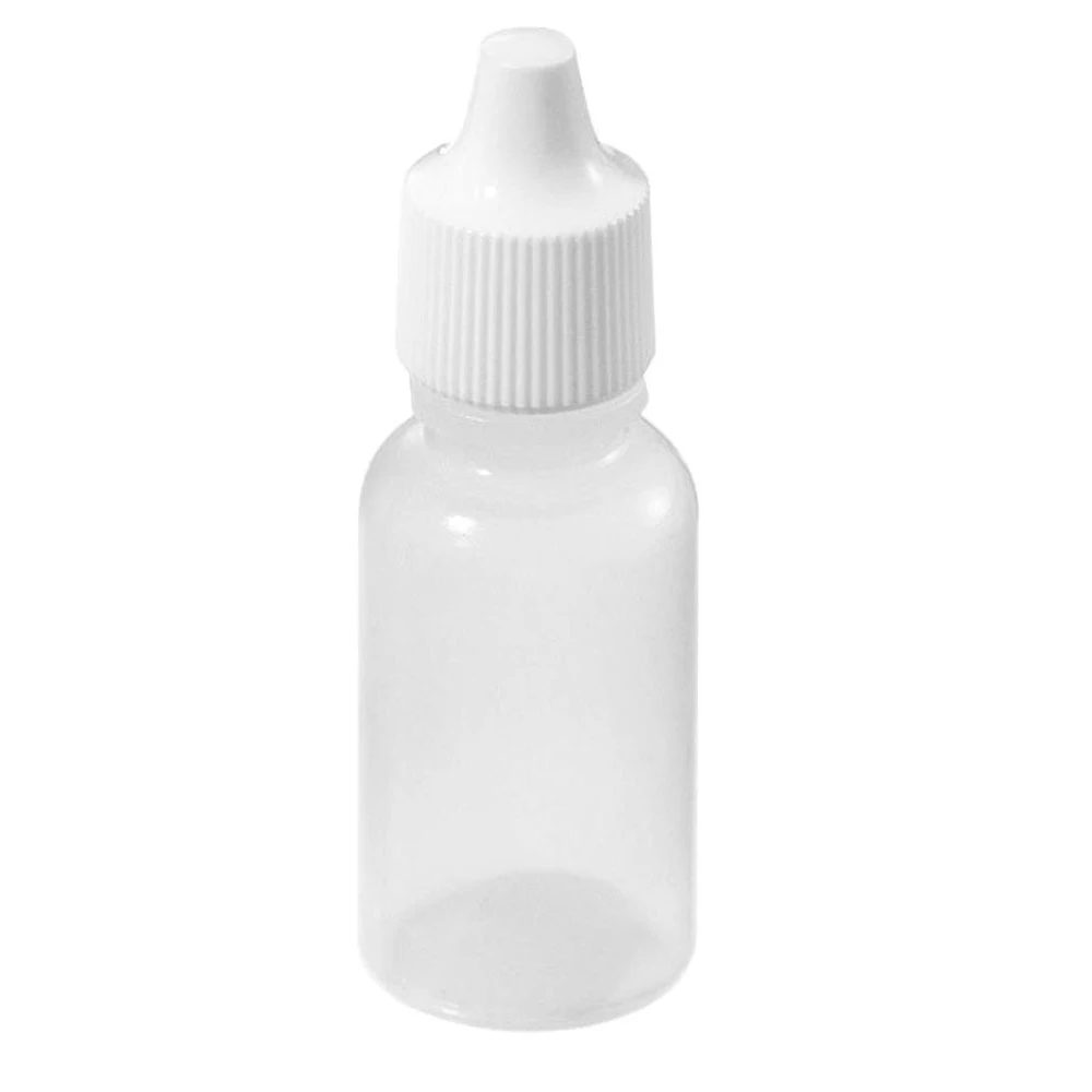 

100 Pcs Empty Eye Dropper Bottle Plastic Eye Liquid Screw Cap Lids 5ml
